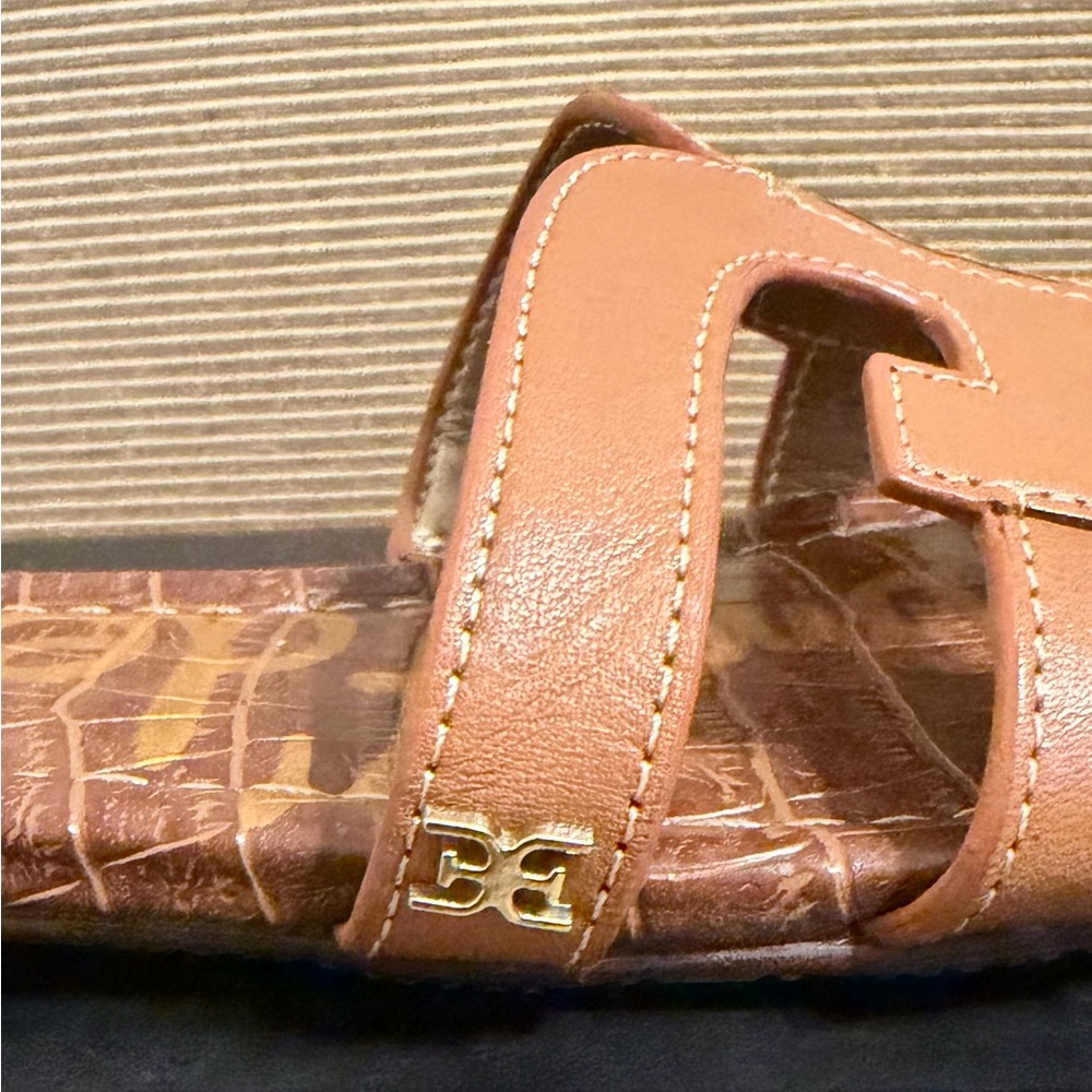 🔥NWT Sam Edelman Bay Slide Sandal in Saddle Brown - Size 8.5 - Picture 4 of 15